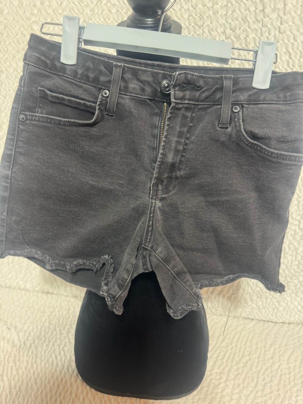 Just Black Washed Black Distressed Jean Shorts